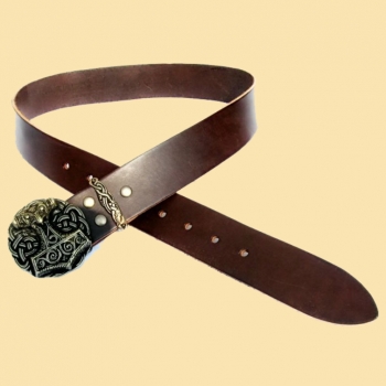 Buckle-Belt 4 cm - Mjölnir - Kernleder- braun